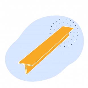 Алюминиевый тавр 70х50х2х6000 мм АД31Т1 ГОСТ 29296-92