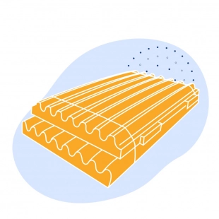 Кровельная сэндвич-панель МВ 200х1000(1000) мм оранжевый