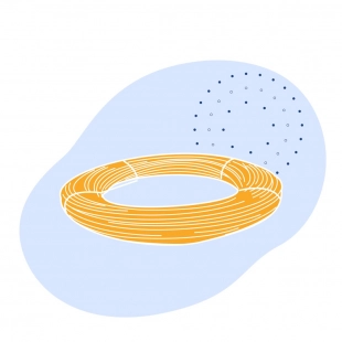 Канат грузовой оцинкованный (С) 8.3 мм 6х19 (11+6+6/6)+1 ЛК-Р ГОСТ 2688-80