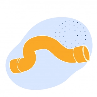 Медный обвод однораструбный 159 мм Cu-DHP ГОСТ 32590-2013