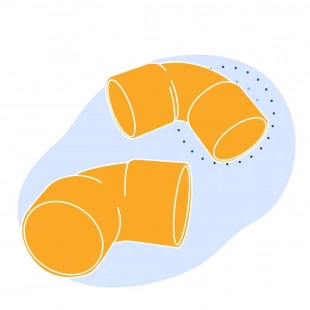 Отвод медный под прессовку 90° 108 мм Cu-DHP ГОСТ Р 52948-2008