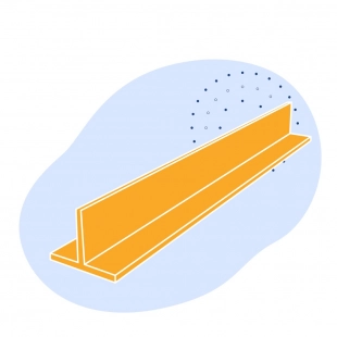 Алюминиевый профиль Т-образный 41x54x22.5x3.5 мм ВД17 ГОСТ 29296-92