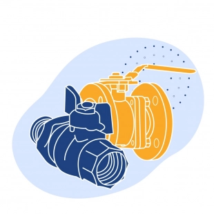 Титановый кран шаровой проходной без присоединительных фланцев ДУ 150 мм РУ 25 кгс/см2 ГОСТ 9702-87