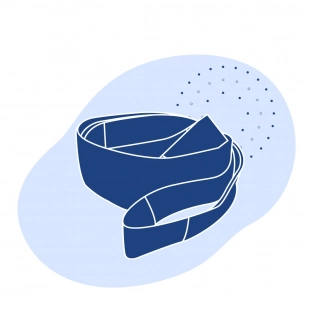 Строп двухпетлевой текстильный фиолетовый 1 т 2 м