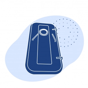 Дверь судовая 1600х600х5 мм из стали