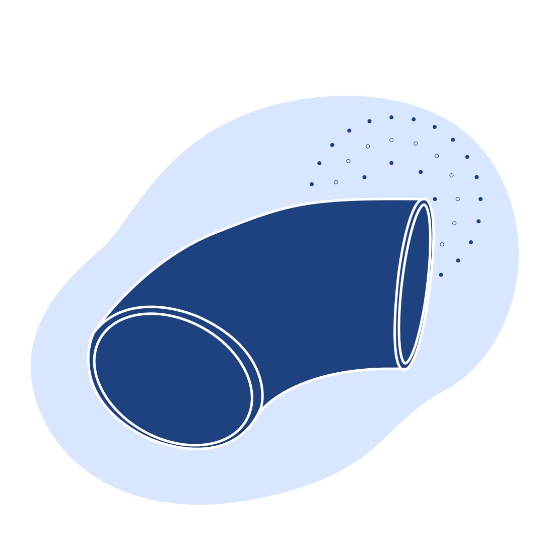 Титановый отвод 90° 114.3х2.5 мм ВТ1-0 ГОСТ 17375-2001